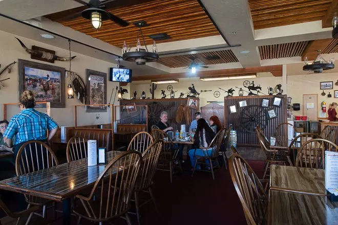 Restaurants in Wickenburg: Cowboy Cookin’ Interior