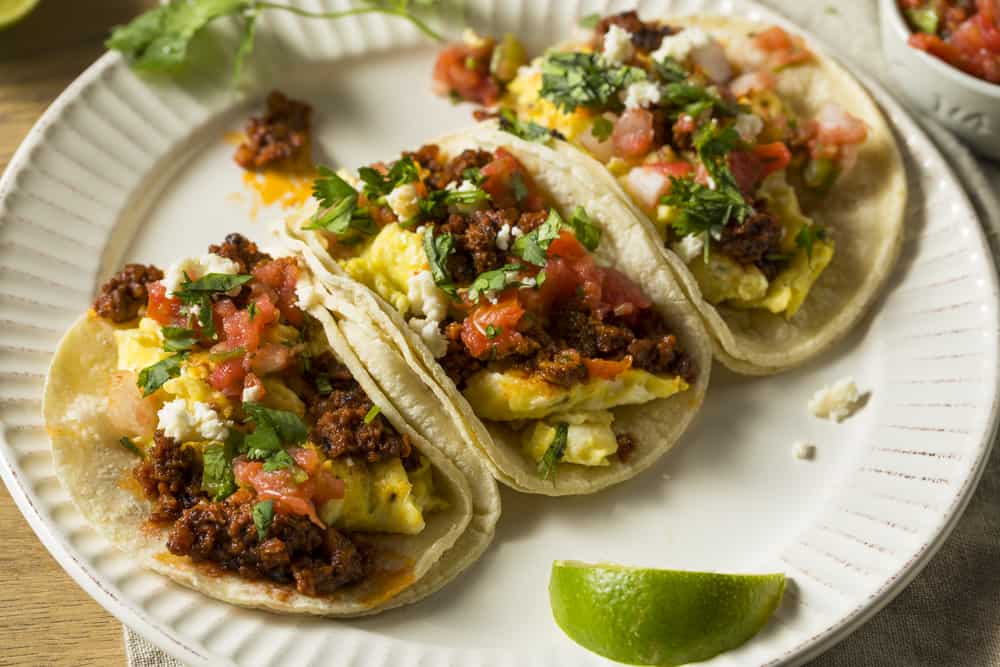 Chauhan Ale and Masala House Breakfast Tacos