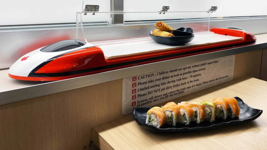 Best Vancouver Sushi: Sushi Aboard Bullet Train