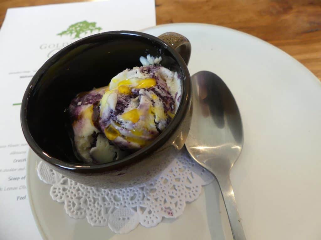 Golden Isles Olive Oil Wine Bar and Restaurant Blueberry Rico Ice Cream