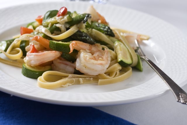 Petra's Bistro & Wine Bar Shrimp Pasta Primavera