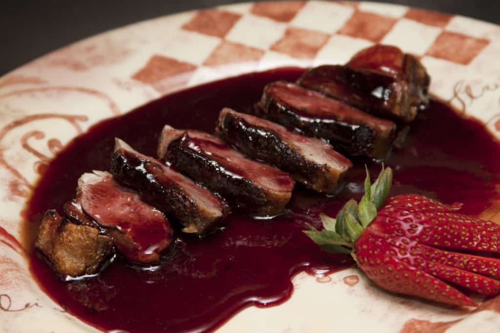 Zia Restaurant Duck in Dolce e Forte Sauce.