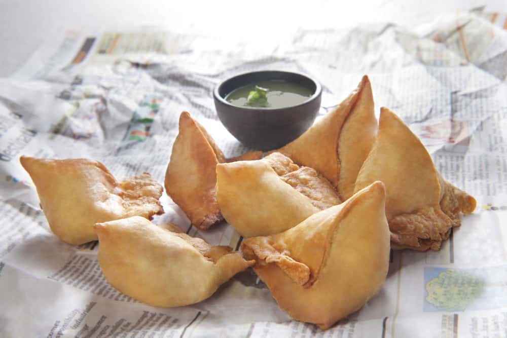 Masala y Maíz Samosas