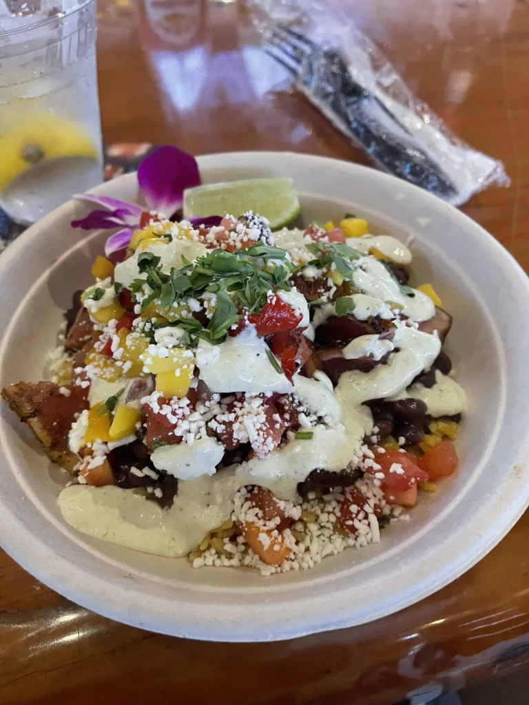 TT’s Tiki Bar Ahi Tuna Tropical Rice Bowl