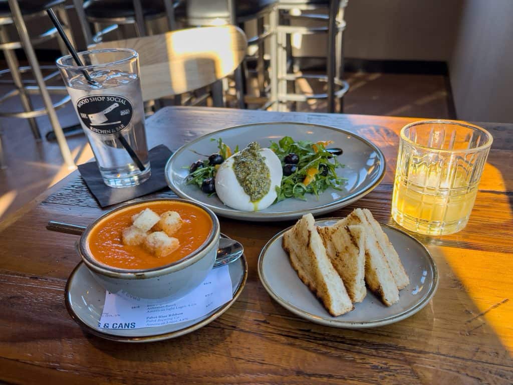 Wood Shop Social Tomato Bisque Burrata Horse Soldier 