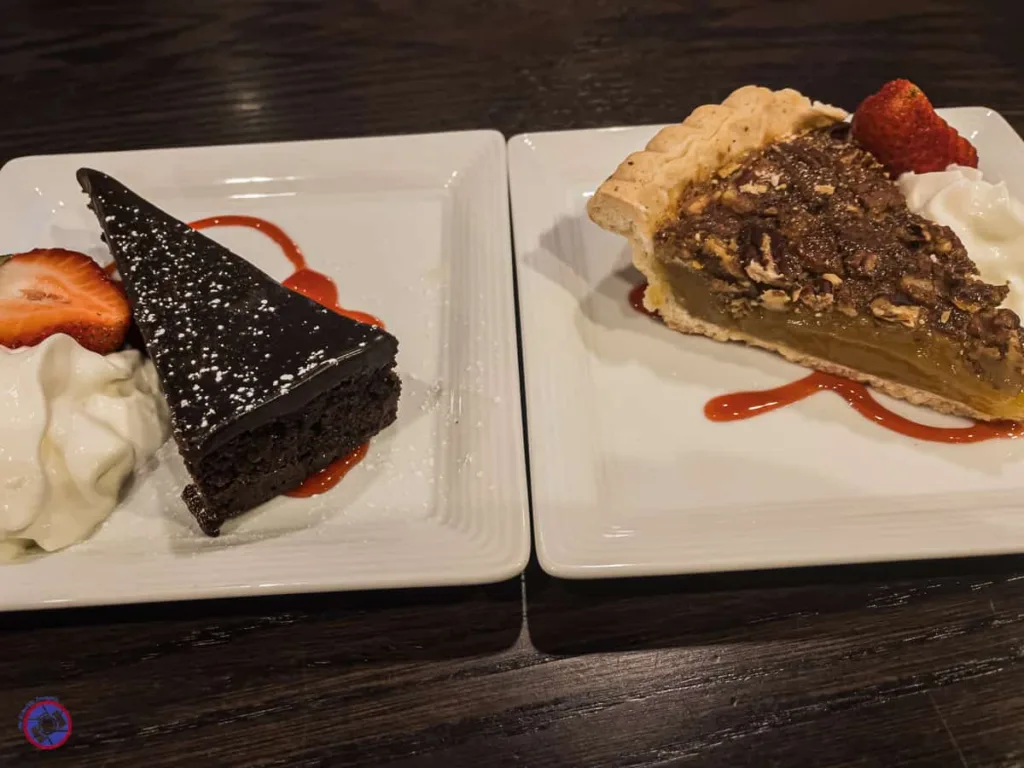 J Bar Pecan Pie and Flourless Chocolate Torte