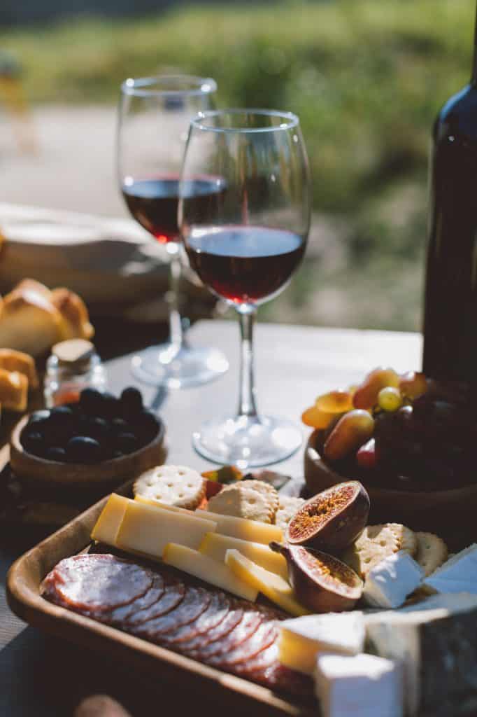 Adelaida Vineyard & Winery charcuterie and red wine