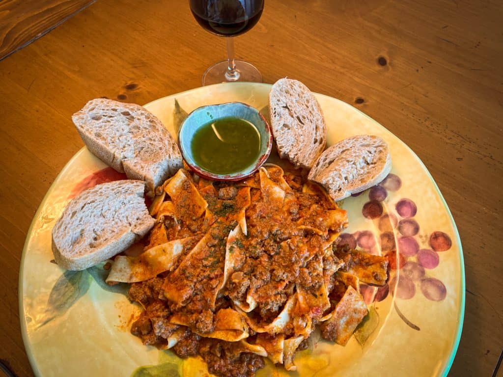 Pappardelle Bolognese at one of the best Fountain Hills restaurants
