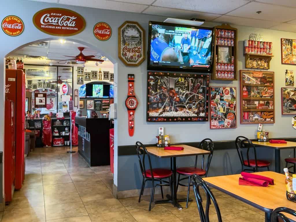 Phil's Filling Station Grill - a view of the interior