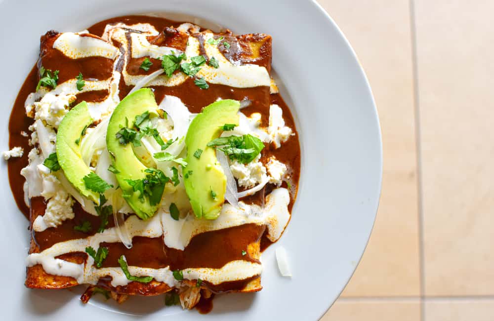 Avocado enchiladas