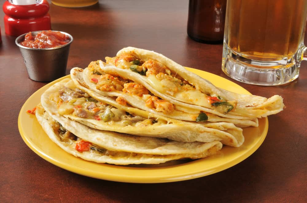 beef and cheese quesadillas