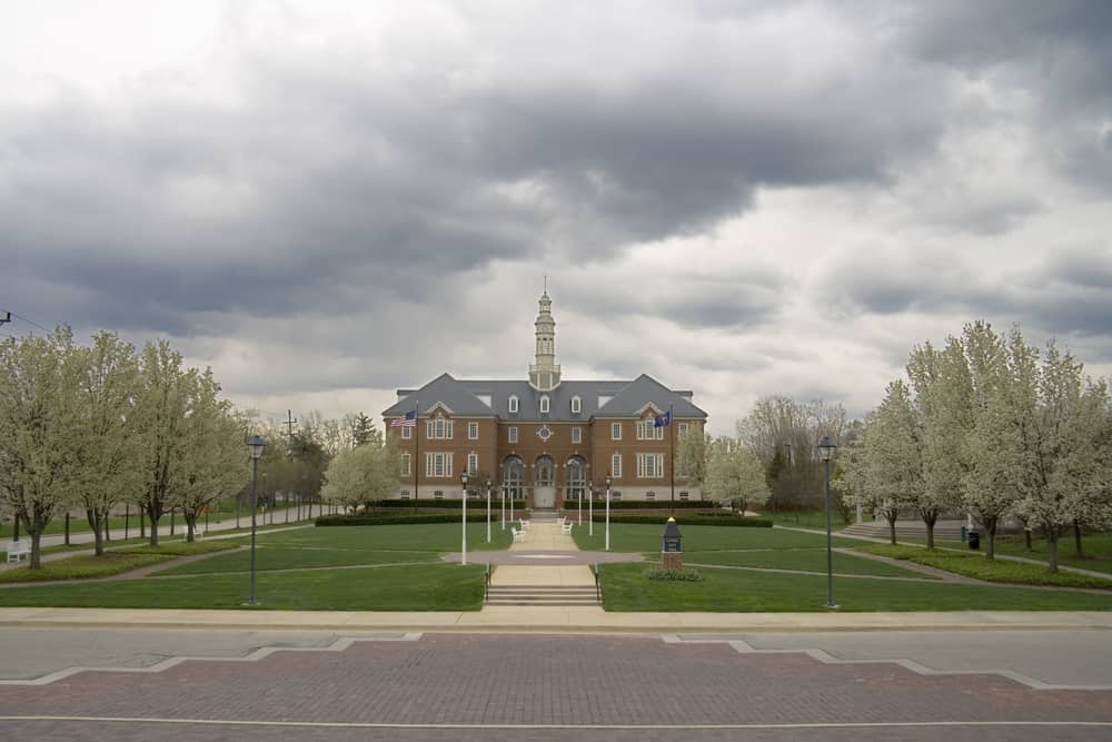 City hall building in Carmel, Indiana