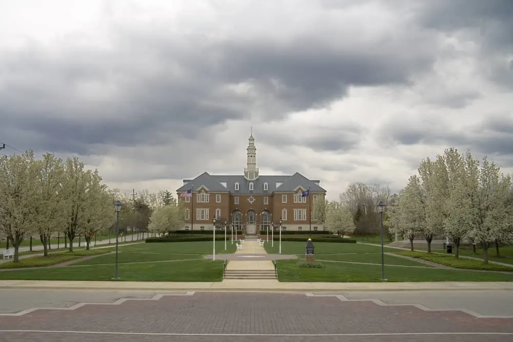 City hall building in Carmel, Indiana