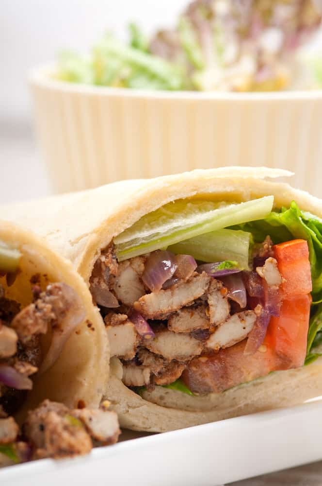 shawarma chicken pita wrap 