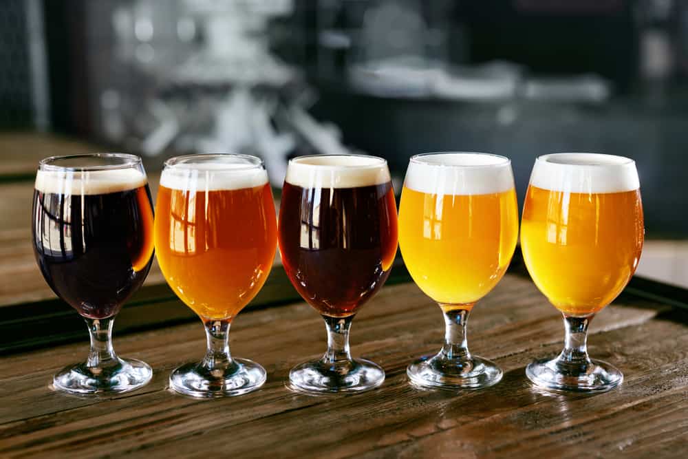 A selection of craft beers