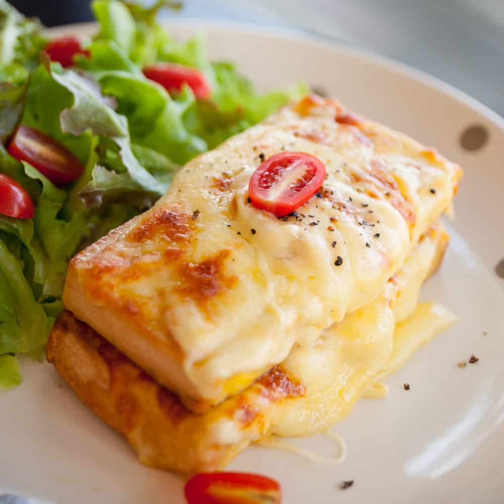 French toast with ham and cheese