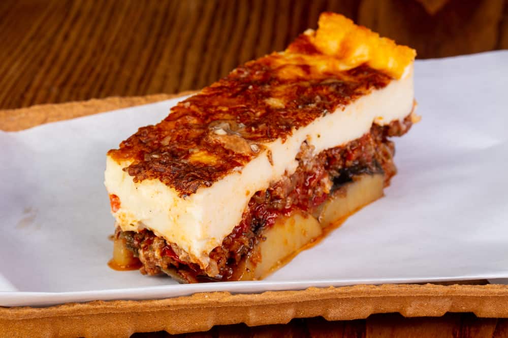 Greek traditional mousaka with meat