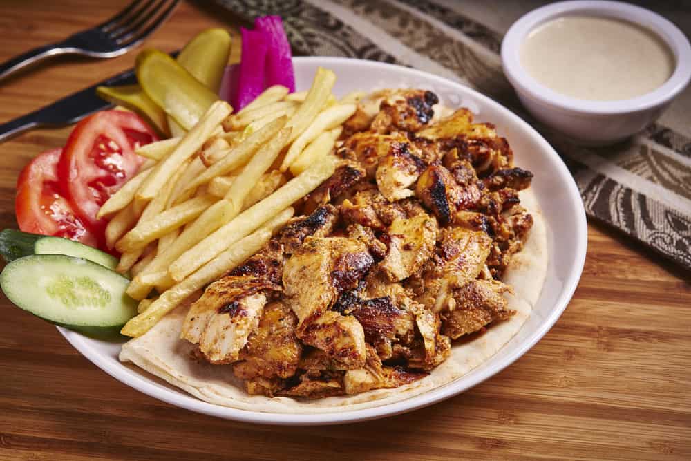 Shawarma Plate with fries
