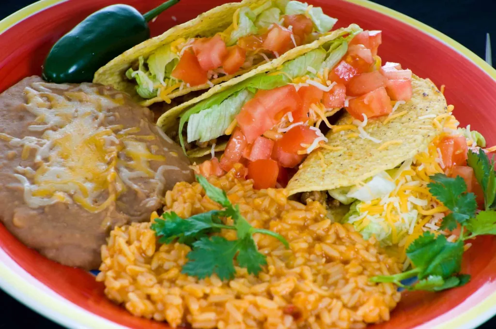 Colorful plate of Mexican food in Prescott