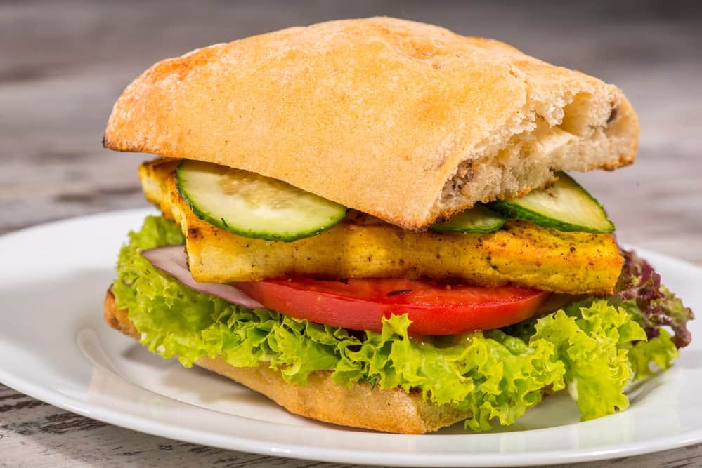 tofu breakfast sandwich