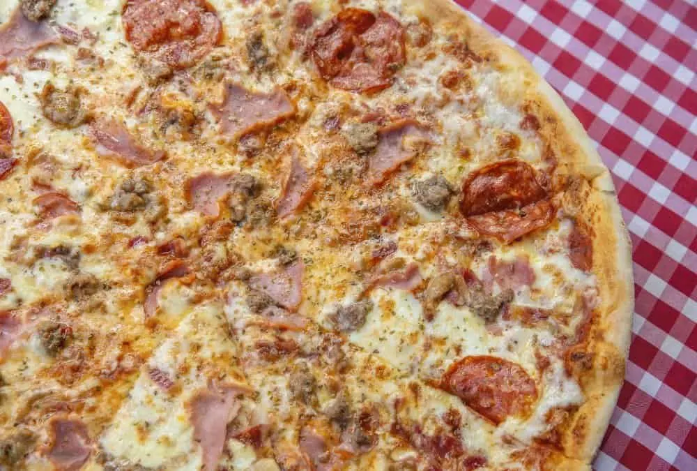 Meat lovers' pizza