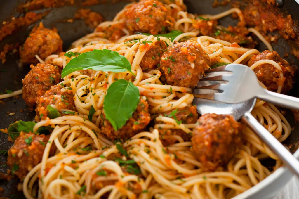 Spaghetti & Meatballs at Portofino's Italian Restaurant