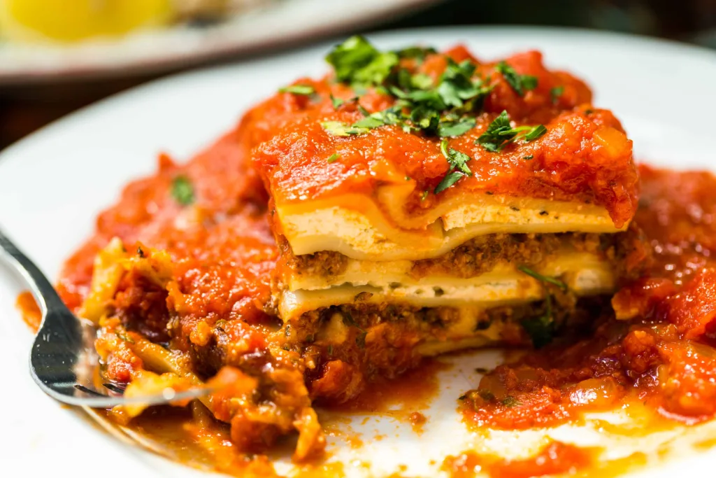 Lasagna at Two Brothers From Italy Pizza