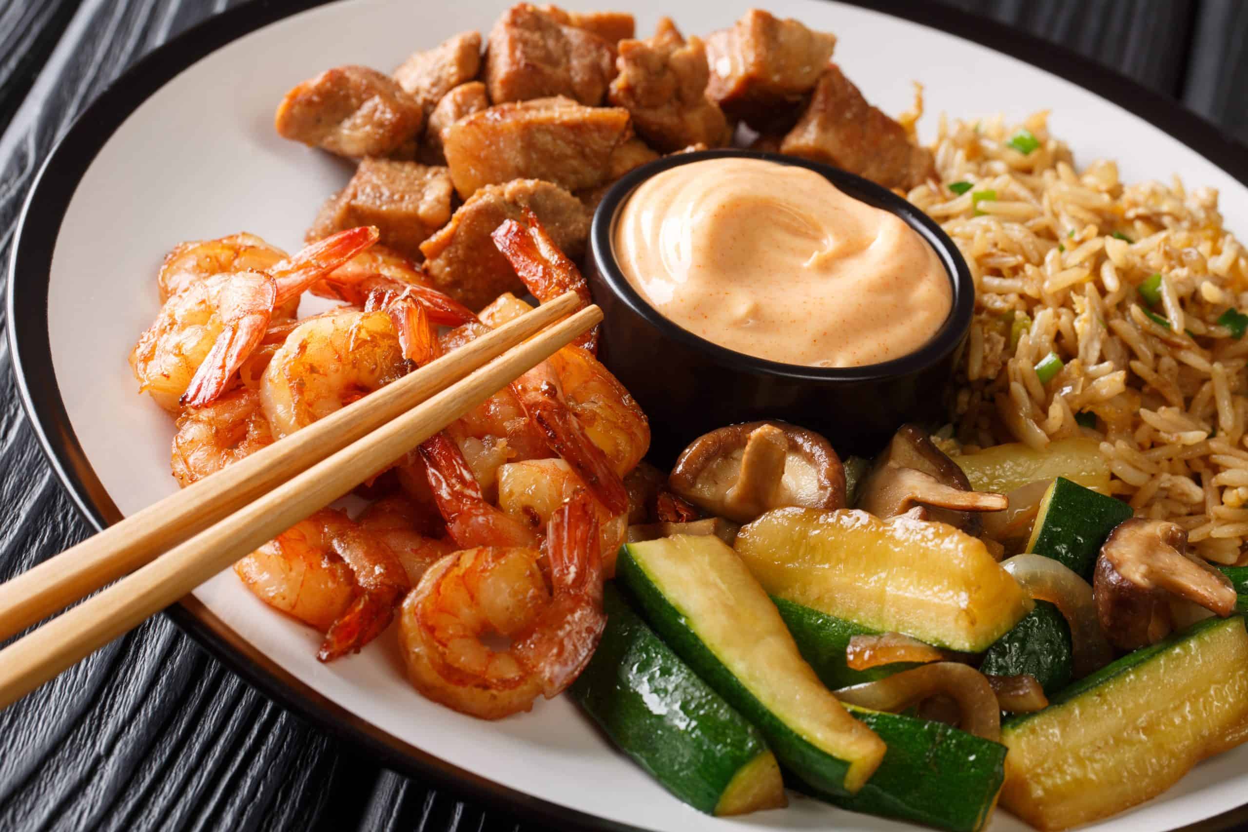 Chicken and Shrimp Hibbachi at Fusion Japanese Steakhouse and Sushi Bar
