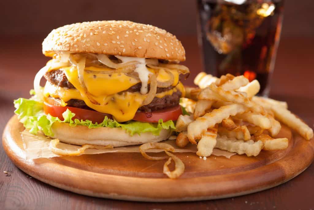Double Cheeseburger at Tom's Place