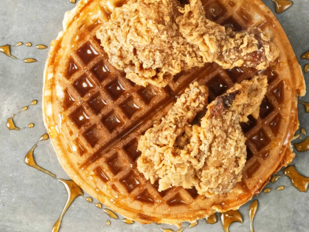 Chicken and Waffles at Tia B's La Waffleria