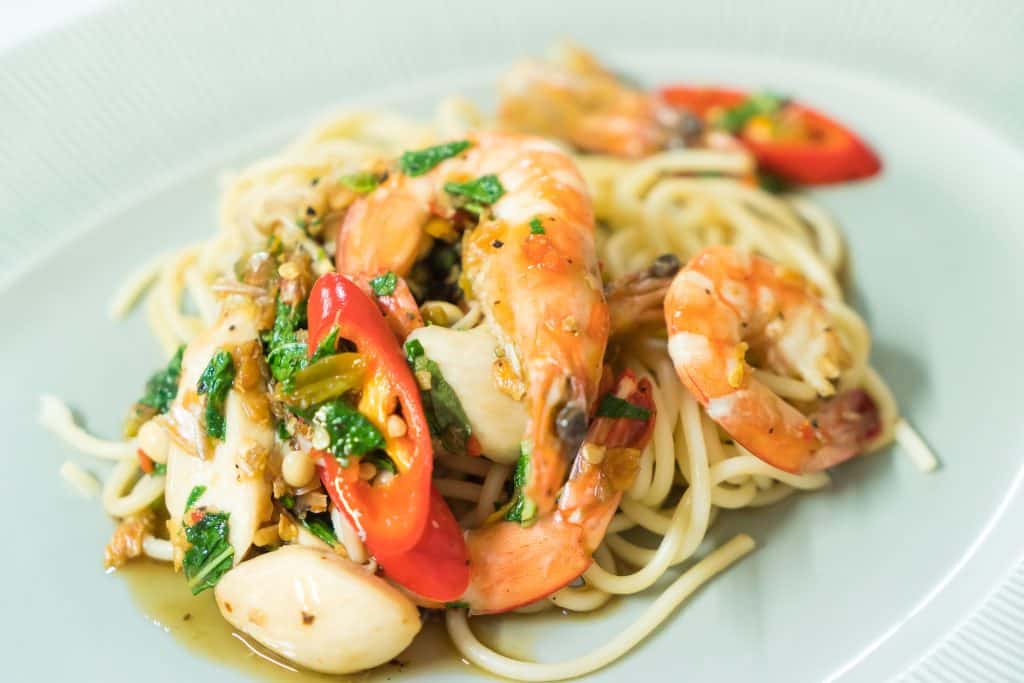 Spaghetti with Shrimp at Rocco