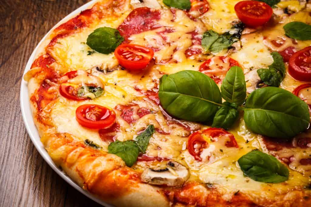 Vegetarian Pizza at Cafe Zorba