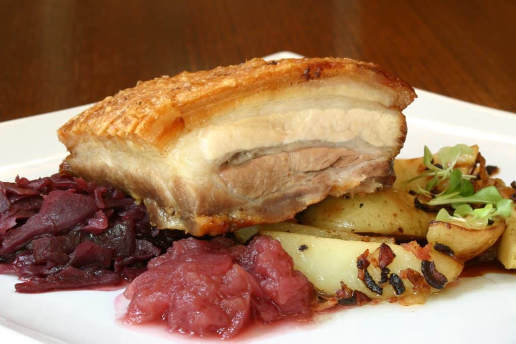Pork Belly and potato at Restaurante Idilico