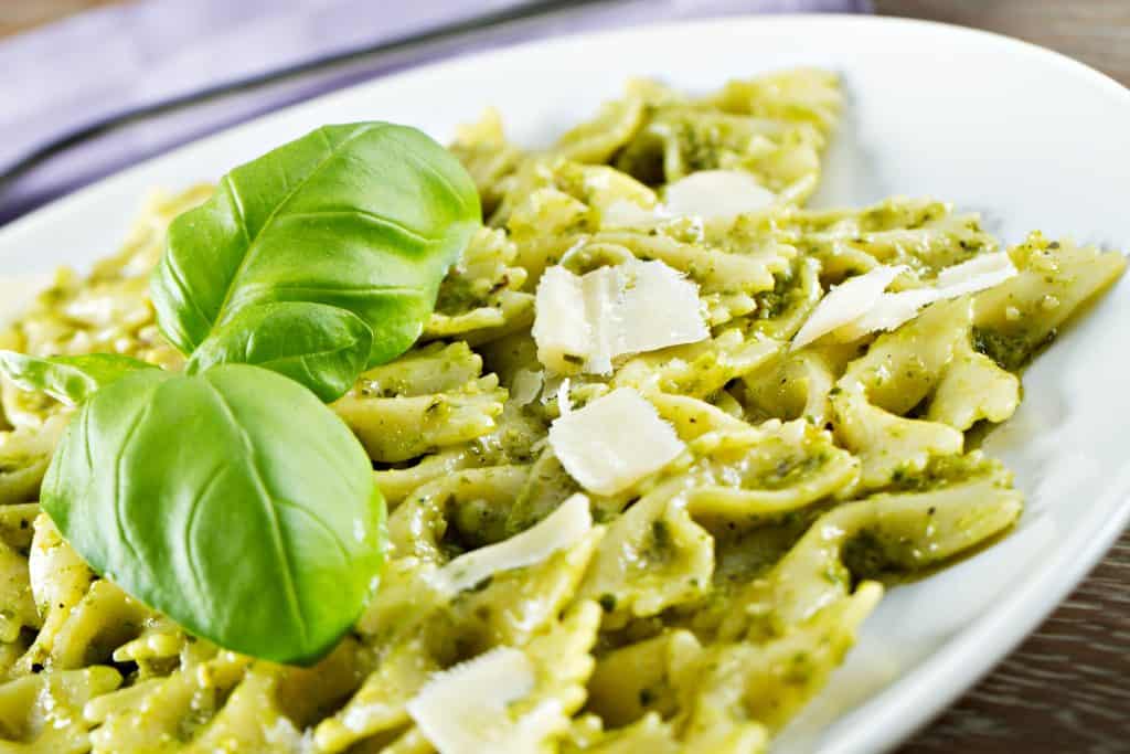 Pesto al Pasta at Grappa Italian Nouveau