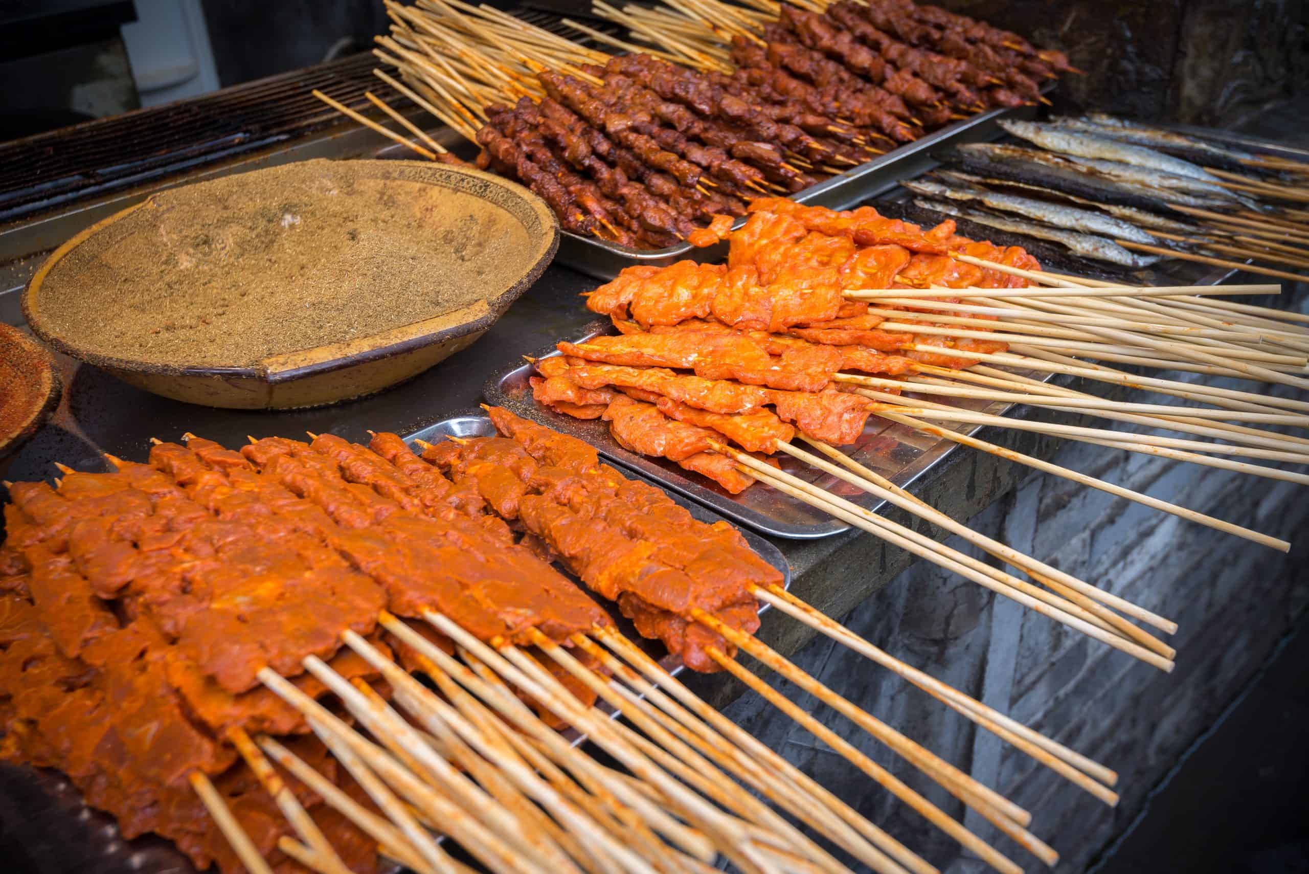Sichuan skewers