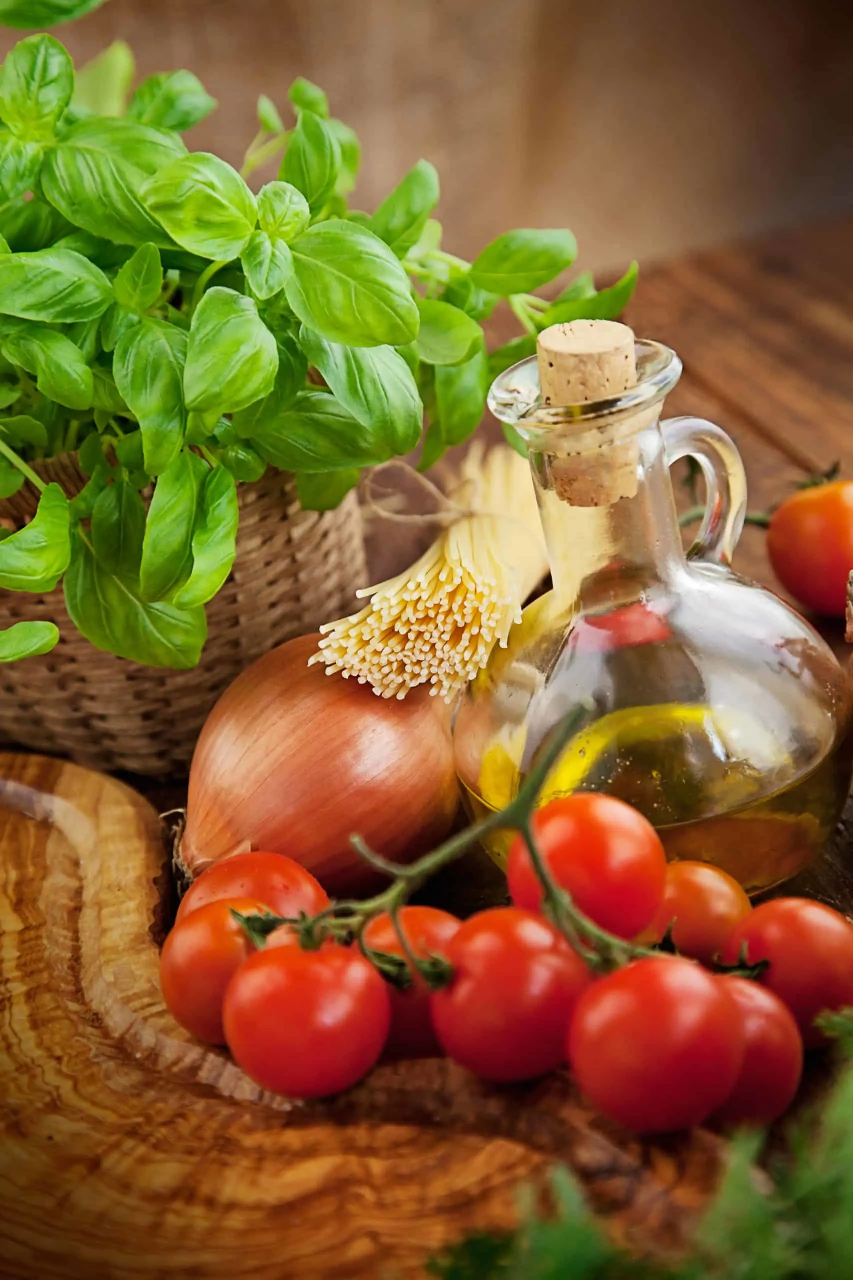 Olive Oil, Tomatoes and Onion