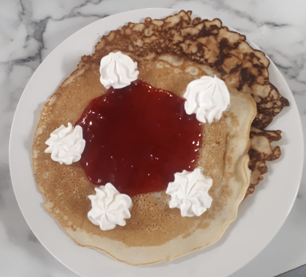 Strawberry Pancakes at The Cabin