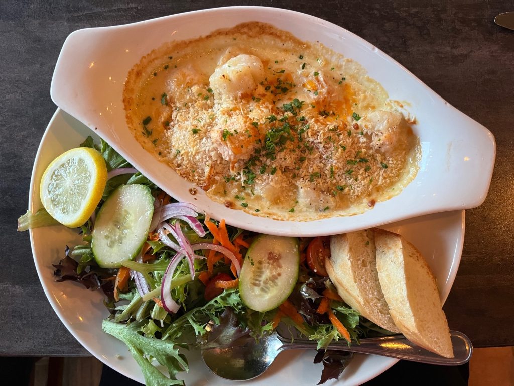 Seafood Bubbly Bake at The Palate