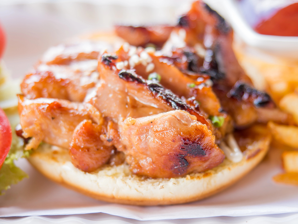 Honey glazed chicken sandwich