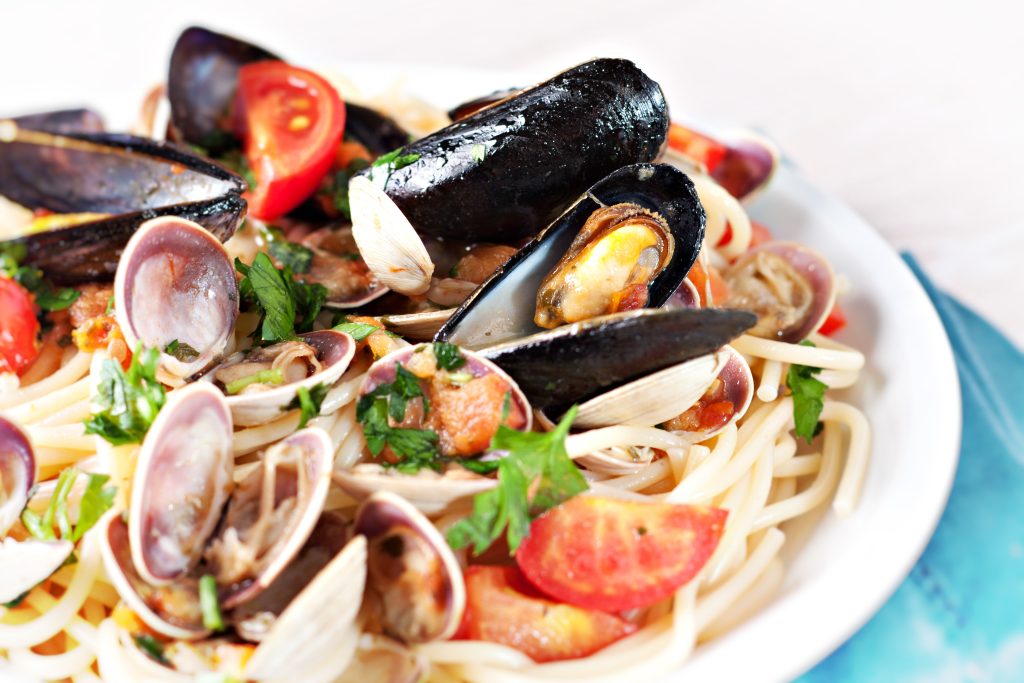 Seafood Spaghetti at Lido Azzurro