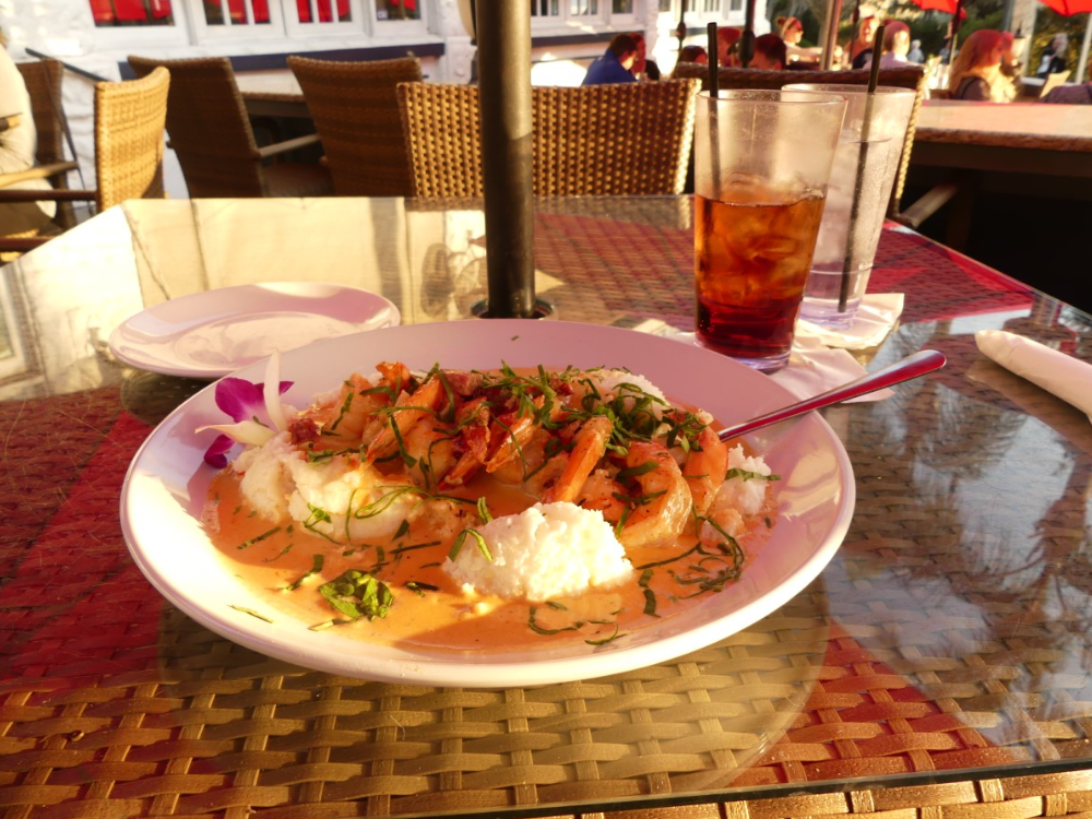 Grouper with lemon beurre blanc sauce served over Himalayan red rice at Pisces Rising