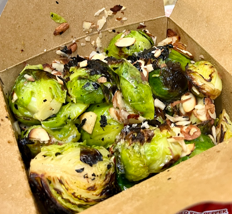 Brussel Sprouts with Almonds at Olio Wood Fired Pizzeria