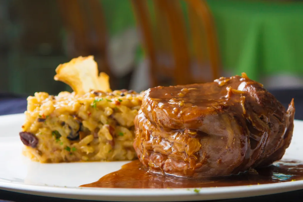 Filet Mignon with rice at Flying Fish