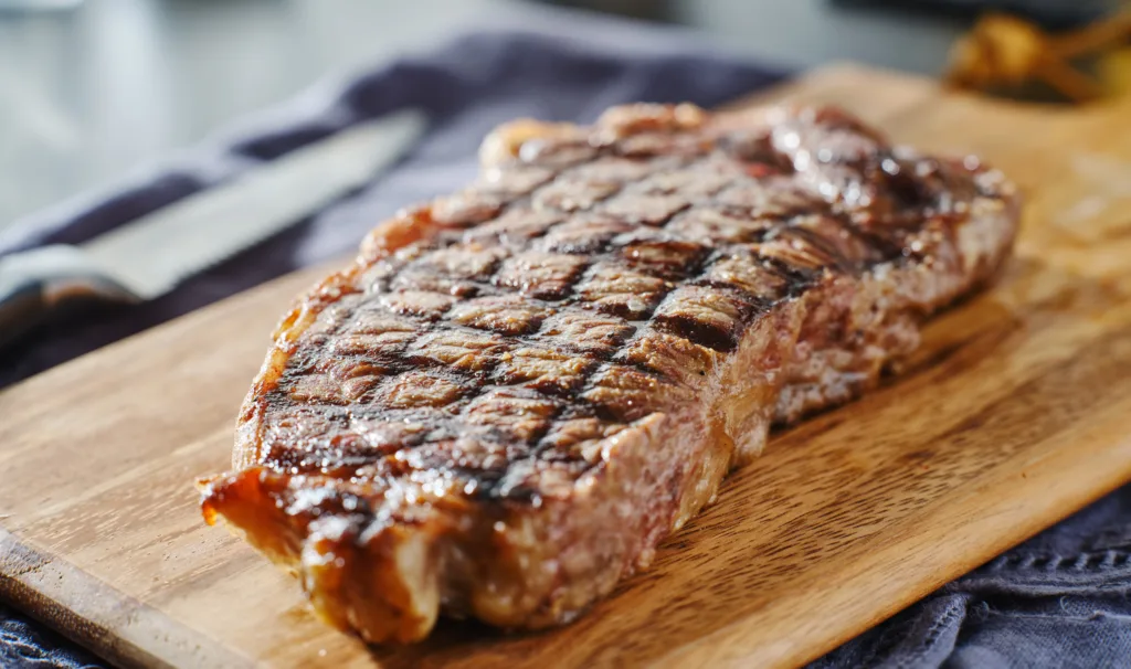 NY Strip steak at The Ale & Compass Restaurant