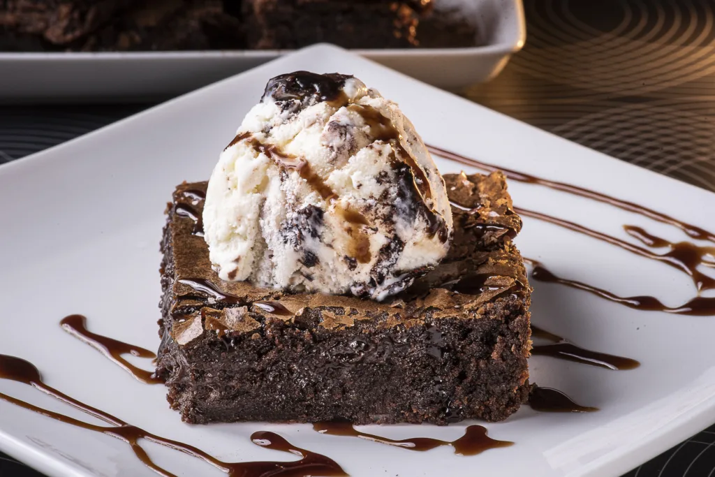 Brownie and Ice Cream at Boardwalk Ice Cream Parlor