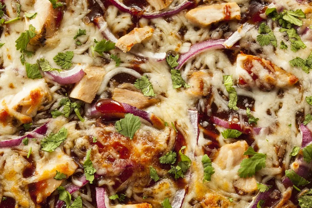 BBQ chicken pizza